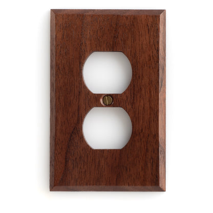 3-Pack Natural Walnut Outlet Cover Plates